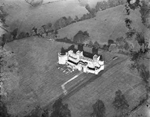 <b class=qtipBold><figcaption>Castle for the movies EPW025494</figcaption></b><br>ELSTREE FILM STUDIO, Borehamwood. Aerial view. Photographed here in November 1928, is this film set of a castle facade. Can you tell us which film this was built for? Damaged negative. Aerofilms Collection (see Links).<br><em>© Historic England</em> Castle for the movies EPW025494