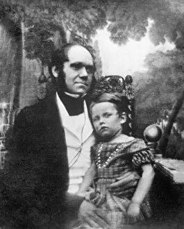 Child Hood Collection: Charles Darwin and his son N990002