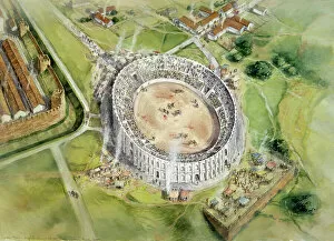 Graphic Collection: Chester Roman Amphitheatre J040018