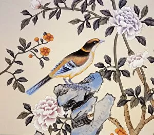 Artwork at Marble Hill Gallery: Chinoiserie wallpaper J050128