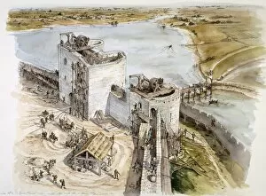 Yorkshire Castles Gallery: Cliffords Tower late 13th century J970193