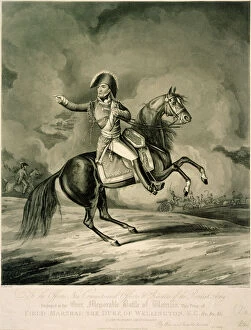 Illustrations and Engravings Collection: Duke of Wellington at the Battle of Waterloo J050174