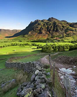 Tranquil Collection: Early light on the Langdale Pikes, Cumbria N060979