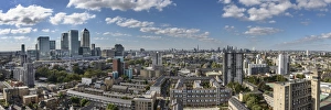 <b class=qtipBold><figcaption>East London DP197102</figcaption></b><br>View from Balfron Tower, Poplar, Tower Hamlets, London. Panoramic view to the west, including Canary Wharf.<br><em>© Historic England Archive</em> East London DP197102