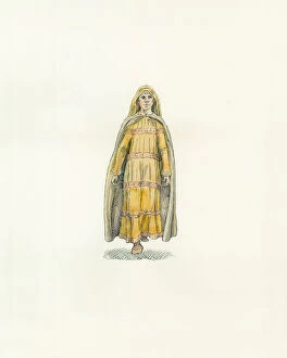 People in the Past Illustrations Gallery: Edith of Wessex c.1066 IC008 / 035
