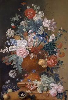 Flowers in a Terracotta Vase K040881