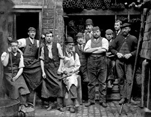 Victorian people and costumes Collection: Foundrymen of James Hews Ironmongers CC97_02752