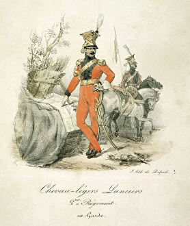 Illustrations and Engravings Gallery: French Lancers J840002