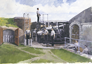 Gun crew, Pendennis Castle J980120 Gun crew, Pendennis Castle J980120