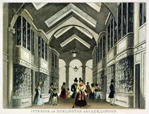 Engraving Collection: Interior of Burlington Arcade, London c. 1830 J000146