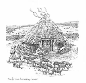 Agricultural History Gallery: Iron Age Roundhouse N070430