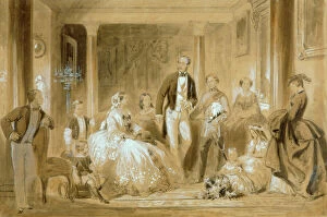 Paintings outside London Gallery: Janet - Royal Family in the Dining Room at Osborne House K020862