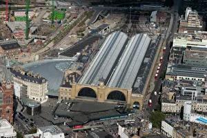 <b class=qtipBold><figcaption>Kings Cross Station 27537_030</figcaption></b><br>Kings Cross Station, Camden, London. View towards the 1852 facade fronting onto Euston Road. Photographed in September 2012.<br><em>© Historic England Archive</em> Kings Cross Station 27537_030