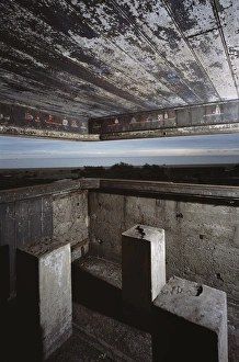 <b class=qtipBold><figcaption>Landguard Fort K050269</figcaption></b><br>LANDGUARD FORT, Felixstowe, Suffolk. Interior view. View looking out from the Fire Commander's Post.<br><em>© Historic England</em> Landguard Fort K050269