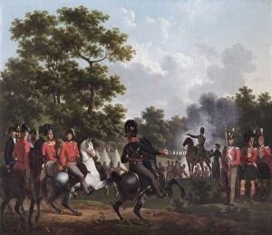 Tableux Gallery: Lecomte - Duke of Wellington visiting outposts at Soignes N070534