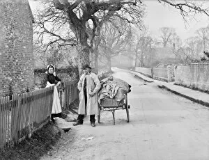 Victorian people and costumes Collection: Making a delivery at Moulsford, Oxfordshire CC73_01431