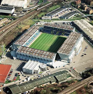 <b class=qtipBold><figcaption>New Den, Millwall EAW664668</figcaption></b><br>THE NEW DEN, Millwall, Greater London. Home of Millwall Football Club - The Lions - since 1993. Photographed in March 1997. Aerofilms Collection (see Links).<br><em>© Historic England</em> New Den, Millwall EAW664668