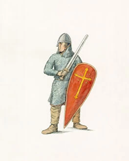 People in the Past Illustrations Gallery: Norman knight c.1066 IC008 / 039