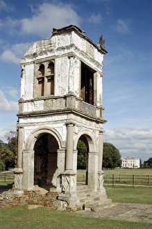 <b class=qtipBold><figcaption>Old Gorhambury House K971740</figcaption></b><br>OLD GORHAMBURY HOUSE, Hertfordshire. The porch after completion of repair work. General view from the south west.<br><em>© Historic England</em> Old Gorhambury House K971740