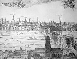 Illustrations and Engravings Collection: Old London Bridge a98_05984