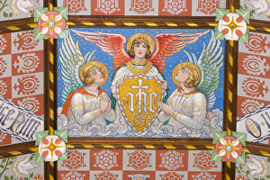 Carisbrooke Castle Gallery: Painted ceiling, St Nicholas Chapel, Carisbrooke Castle N080374