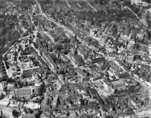 <b class=qtipBold><figcaption>Park Row, Nottingham EPW054988</figcaption></b><br>East Circus Street and the area around Park Row, Nottingham. Photographed by Aerofilms Ltd in August 1937.<br><em>© Historic England Archive</em> Park Row, Nottingham EPW054988