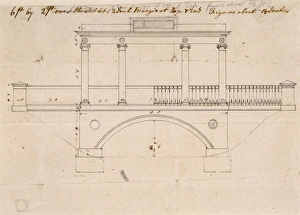 Plan of the Tea House Bridge at Audley End K991278 Plan of the Tea House Bridge at Audley End K991278
