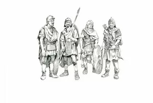 People in the Past Illustrations Collection: Roman soldiers IC048 / 026