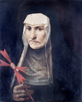 <b class=qtipBold><figcaption>A Sainted Nun N070500</figcaption></b><br>APSLEY HOUSE, London. "A Sainted Nun" mid 16th century by an Italian School, possibly a follower of Bronzino. WM 1529-1948. From Spanish Royal Collection - presented to the Duke of Wellington at Segovia 1812.<br><em>© Historic England</em> A Sainted Nun N070500