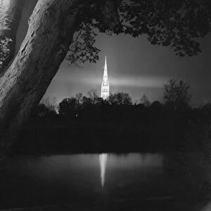 Flood Lit Collection: Salisbury Cathedral a083373
