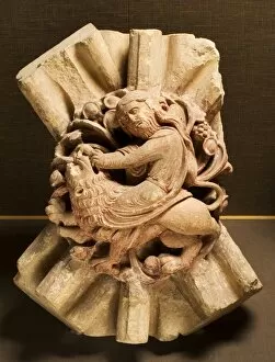 Medieval Art and Sculpture Gallery: Sampson and the Lion N080662