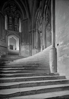 Cathedrals Collection: Sea of Steps, Wells Cathedral a66_00136