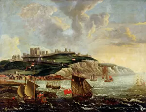 Maritime scenes Gallery: Seascape with Dover Castle K940794