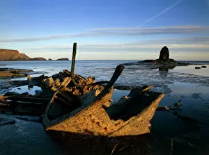 Coastal Landscapes Gallery: Shipwreck at Saltwick Bay K020590