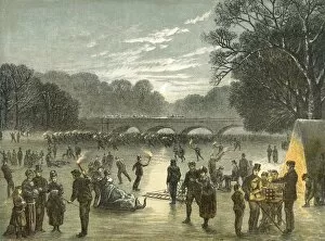 Engraving Collection: Skating in Hyde Park 64R_HYD_1850_S