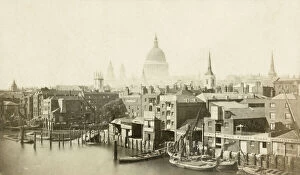 1850s - 1860s Collection: St Pauls Cathedral viewed from Southwark Bridge RSL01_01_01