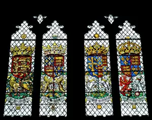 Tudor Gallery: Stained glass windows, Eltham Palace K020351