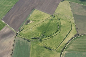 <b class=qtipBold><figcaption>Stonea Camp 27422_001</figcaption></b><br>Stonea Camp, Cambridgeshire. Lying in the Fens near March, this is the lowest Iron Age hillfort in Britain. The earthwork remains of banks and ditches enclose a dry space rising out of what would have been flooded marshes.<br><em>© Historic England Archive</em> Stonea Camp 27422_001