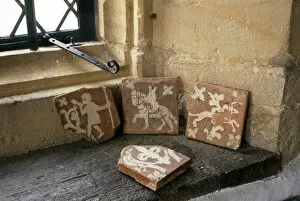 Medieval Art and Sculpture Gallery: Tiles at Muchelney Abbey K971727