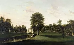 Paintings outside London Gallery: Tomkins - Audley End Garden The Tea Bridge J950037