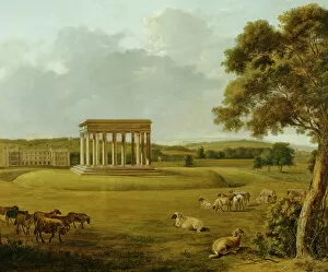 Paintings outside London Gallery: Tomkins - Audley End and the Temple of Concord J950034