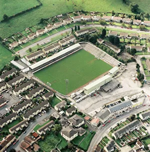 <b class=qtipBold><figcaption>Twerton Park, Bath EAC614849</figcaption></b><br>TWERTON PARK, Bath. Currently the home of Bath City Football Club and also home of Bristol Rovers between 1986 and 1996. Photographed in September 1992. Aerofilms Collection (see Links).<br><em>© Historic England</em> Twerton Park, Bath EAC614849