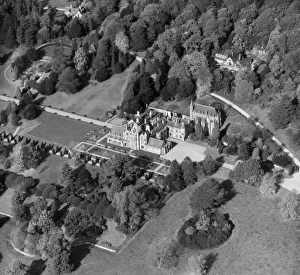 <b class=qtipBold><figcaption>Tyntesfield House EAR030466</figcaption></b><br>Tyntesfield House, Wraxall, North Somerset. Victorian Gothic Revival house, now a National Trust property. Aerial view by Aeropictorial. October 1957. Aerofilms Collection.<br><em>© Historic England</em> Tyntesfield House EAR030466