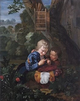 Tableux Gallery: Van Der Neer - Boys with a Trapped Bird N070551