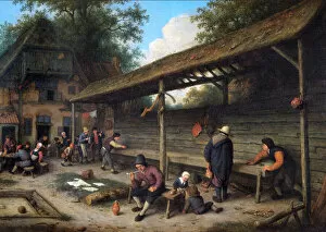 Dutch Gallery: Van Ostade - Courtyard of an inn... N070679