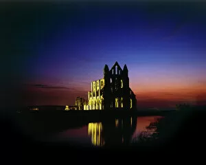 Religion Collection: Whitby Abbey at night N070034