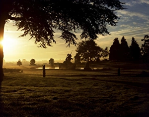 <b class=qtipBold><figcaption>Witley Court K040776</figcaption></b><br>WITLEY COURT AND GARDENS, Worcestershire. Silhouette of the Perseus and Andromeda fountain seen from the North East.<br><em>© Historic England</em> Witley Court K040776
