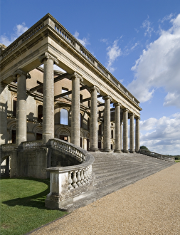 <b class=qtipBold><figcaption>Witley Court N071303</figcaption></b><br>WITLEY COURT AND GARDENS, Worcestershire. The South Portico, added by John Nash in the early nineteenth century.<br><em>© Historic England</em> Witley Court N071303