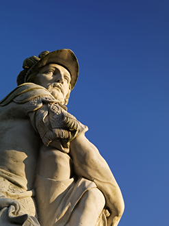 <b class=qtipBold><figcaption>Wrest Park garden statue N071377</figcaption></b><br>WREST PARK HOUSE AND GARDENS, Bedfordshire. Detail of Aeneas and Anchises statue, late 18th century, by John Cheere.<br><em>© Historic England</em> Wrest Park garden statue N071377