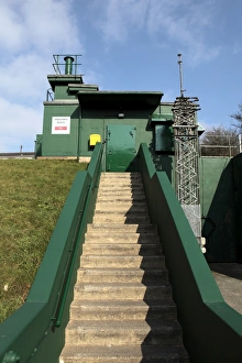 <b class=qtipBold><figcaption>York Cold War Bunker N110082</figcaption></b><br>YORK COLD WAR BUNKER, North Yorkshire. Exterior view up the steps towards the entrance of the bunker.<br><em>© Historic England</em> York Cold War Bunker N110082